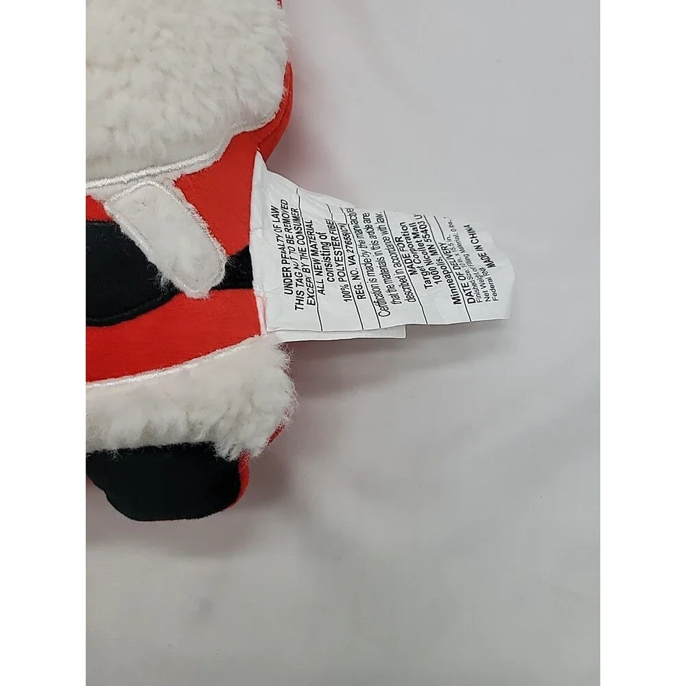 Christmas Shaped Santa Faux Shearling Throw Pillow Red/white Wondershop 15